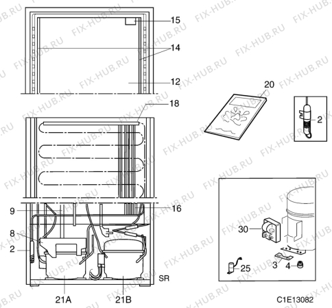 Взрыв-схема холодильника Privileg 006871-8 - Схема узла C10 Cold, users manual